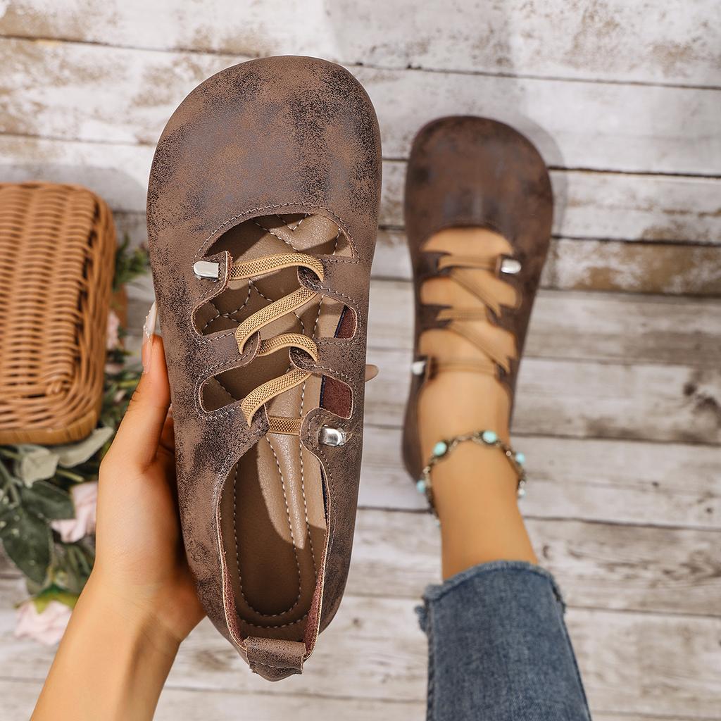 Fashion Women Flats  High Quality Round Head Ballet Loafers Shoes Women Comfortable Luxury Sneakers Brand Retro Mary Jane Shoes Women