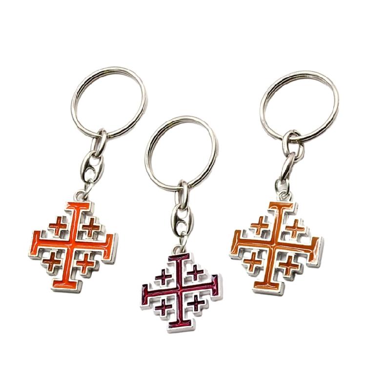 Styles Cross Keychains Pendants CarKey Keychains Charm Religious Key Rings