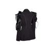 Niche Elegant Black 3D Ruffle Asymmetrical Slim Blazer