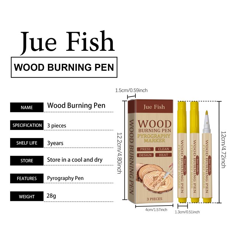 Wood Branding Marker Adjustable Pyrography Pen for Kids DIY Woodworking Crafts and Artistic Project Creation
