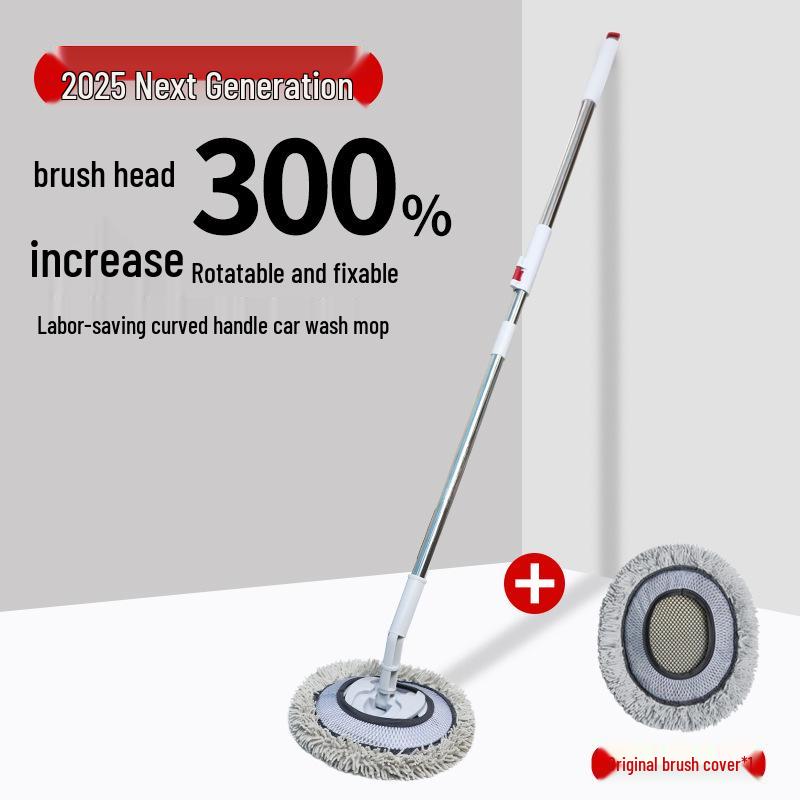 Telescopic Soft Bristle Car Wash Mop with Bendable Handle - Safe for Paint and Dust Removal