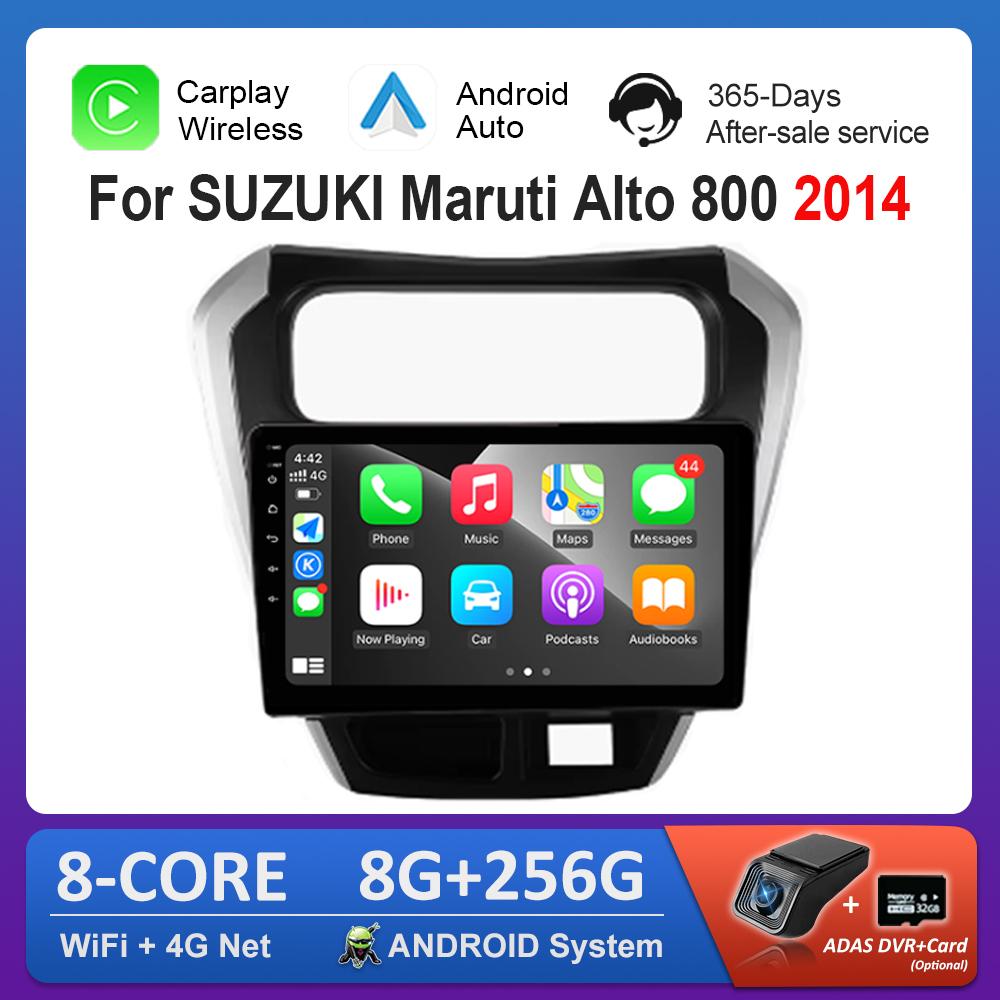 

Carplay Android System 9 for SUZUKI Maruti Alto 800 2014 Navi GPS Car Video Multimedia Player WiFi+4G Split Screen DSP Stereo