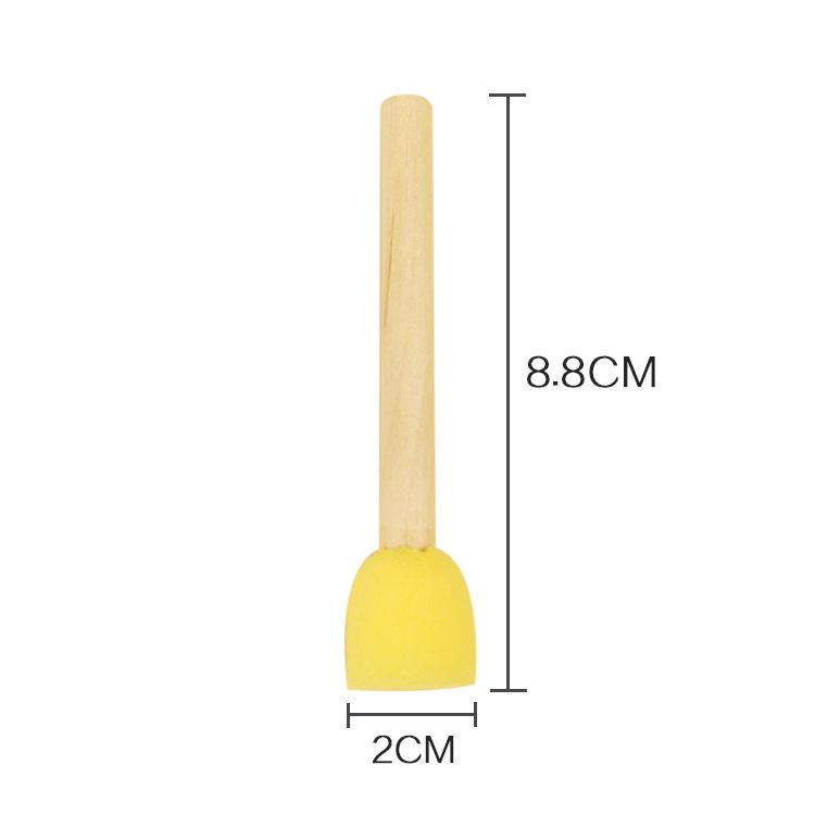 Wooden Handle Sponge Paintbrush Set for Kids - Finger Stamps & Multiple Specifications