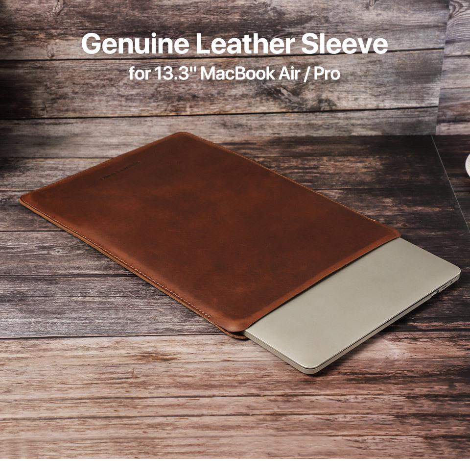 New MacBook Air 13.6" Genuine Leather Protective Sleeve
