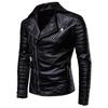 Men Fashion Leather Jacket Casual Motorcycle Leather Jacket Outwear Jacket Coats