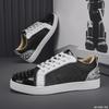 2024 Men's Casual Black Rivet Low-Top Fashion Shoes
