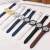 Fashion Hollow Skeleton Men Watches Quartz Leather Bracelet Strap Wristwatch Fashion Business Watches Men's Gifts