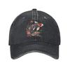 Koi Fish Flower Japanese Art Floral Koi Carp Baseball Caps Distressed Denim Snapback Hat Unisex Women Adjustable Fit Caps Hat