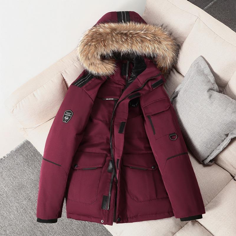 New down jacket men's winter outdoor men's and women's medium and long running men's couple's coat tide