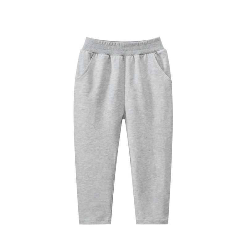 27kids Kids Autumn Sports Pants: Cotton Straight Solid Color
