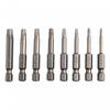 8Pcs /4 Inch Hex Shank Magnetic Five-point,for Torx Screwdriver Bits Set 50mm