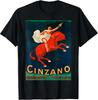 Retro Cinzano Vermouth Torino Vintage Poster Graphic Tee
