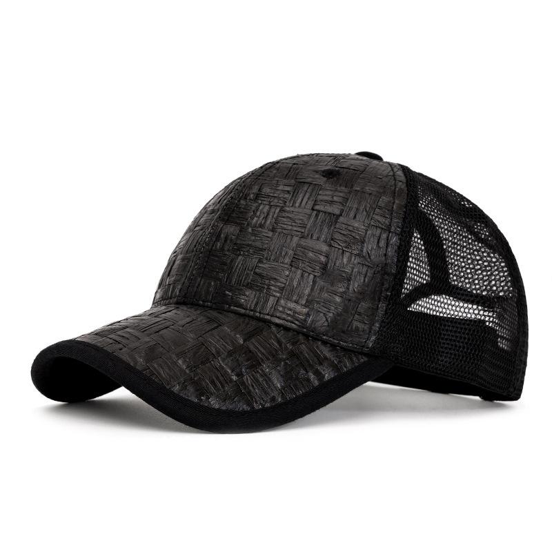 Summer Straw Baseball Cap Men's Outdoor Breathable Cap Women's Mesh Sunshade Cap