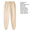 Men Sweatpants Mid-rise Elastic Waist Adjustable Drawstring Sport Pants with Pockets Solid Color Casual