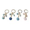 Alloy Ocean Keychain Gold Tone Seashell Keychain Gifts Key Ring  Key Decoration