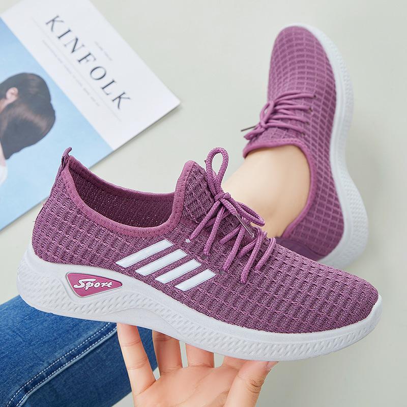 Mesh Hollowed-out Sports Shoes Summer New Mesh Shoes Single Shoes Casual Running Lightweight Breathable Fly-woven Shoes
