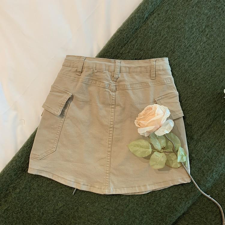 Spicy Girl High-Waisted Denim Mini Skirt - Autumn 2025 Korean Retro Style