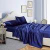 Luxury Satin Fabric Queen Size Bed Sheets Set King High Quality Fitted Sheet Flat Sheet Pillowcase Solid Bed Set Bedsheet Sets