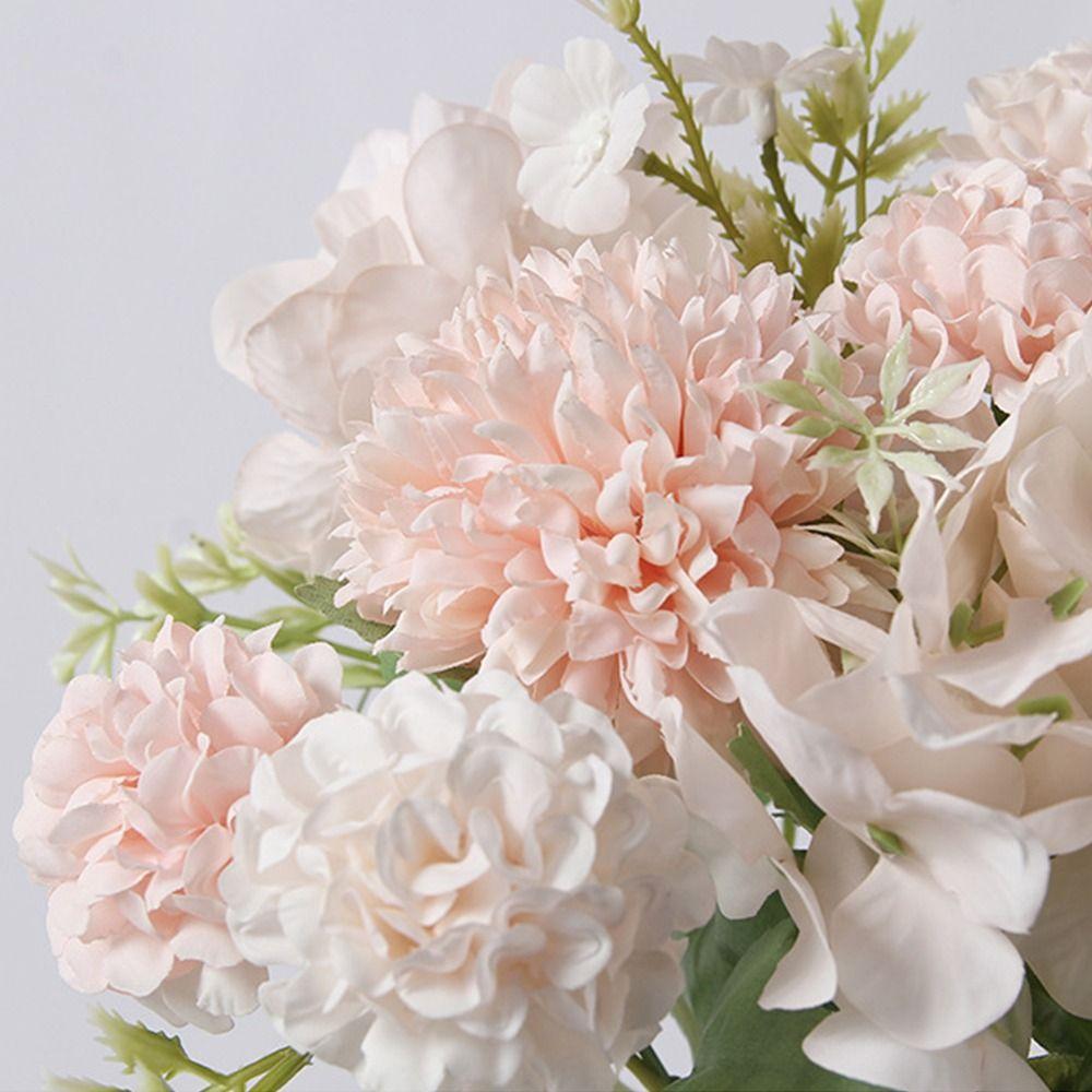 Multicolor Hydrangea Artificial Flowers 5 Forks Bridal Bouquet NEW Floral Arrangement Gift
