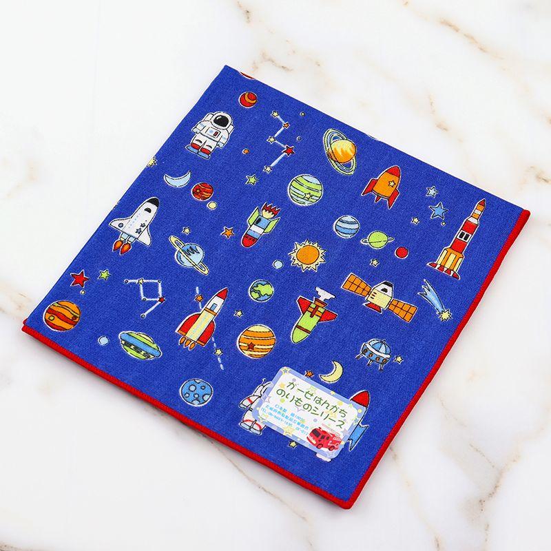 

Import Kids Small Handkerchief Pure Cotton Sweat-Absorbent Double-Layer Gauze Portable Handkerchief Sweat-Wiping Kindergarten Boys Square Scarf Purple and Blue