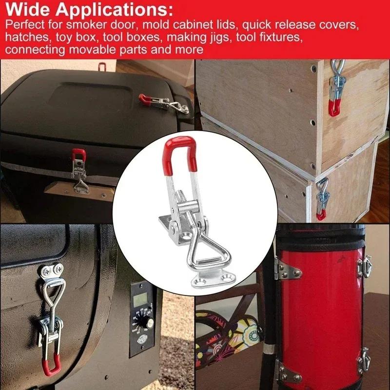 ZEXEF GH-4001 Morsetto a Leva Metallo Acciaio Inossidabile Tipo Bullone per Porta Attrezzo di Fissaggio Rapido per Porte Elettrodomestici Attrezzi a Mano