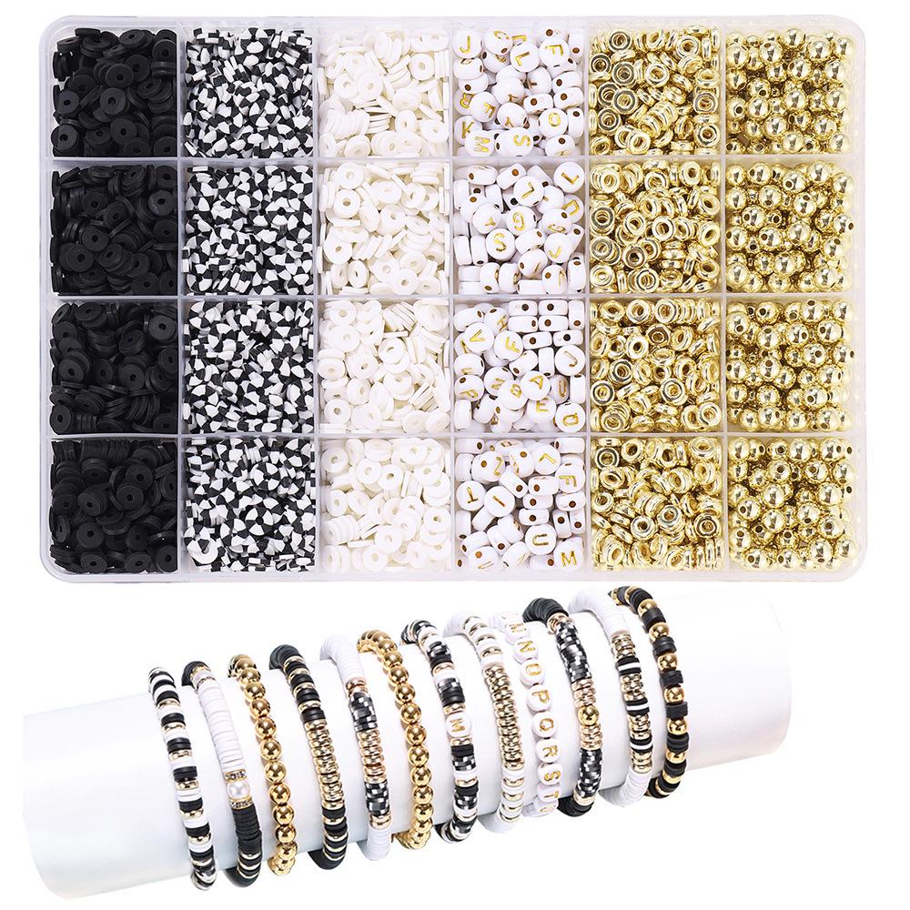 

Набір для браслета з глиняних намистин на 24 сітки: Набір намистин 3 мм 23 кольорів для виготовлення ювелірних виробів своїми руками