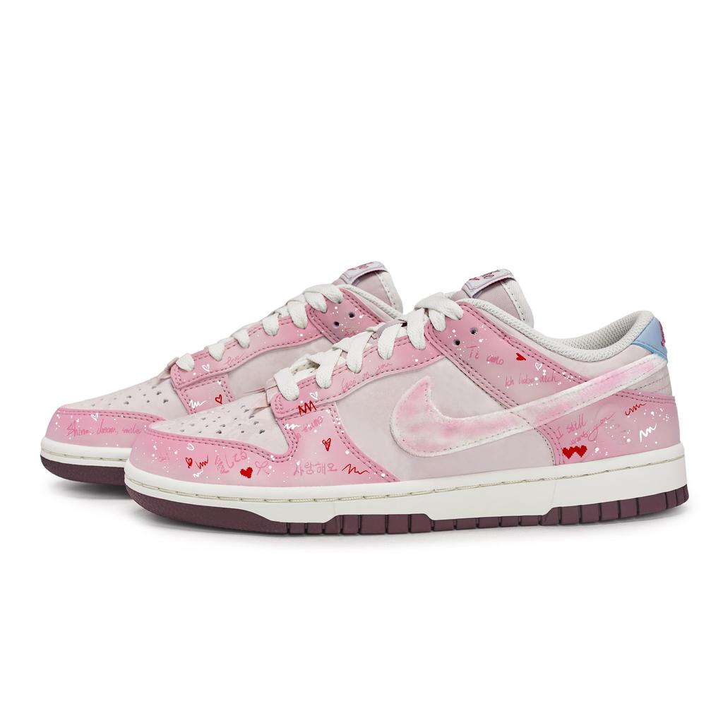 Nike Dunk 811 Manufacturing, Incoming Call, Special Shoe Box Slip Resistant Low Top Skateboard Shoes Women's Beige Pink IQ1145-610(Team80-S-BOX)