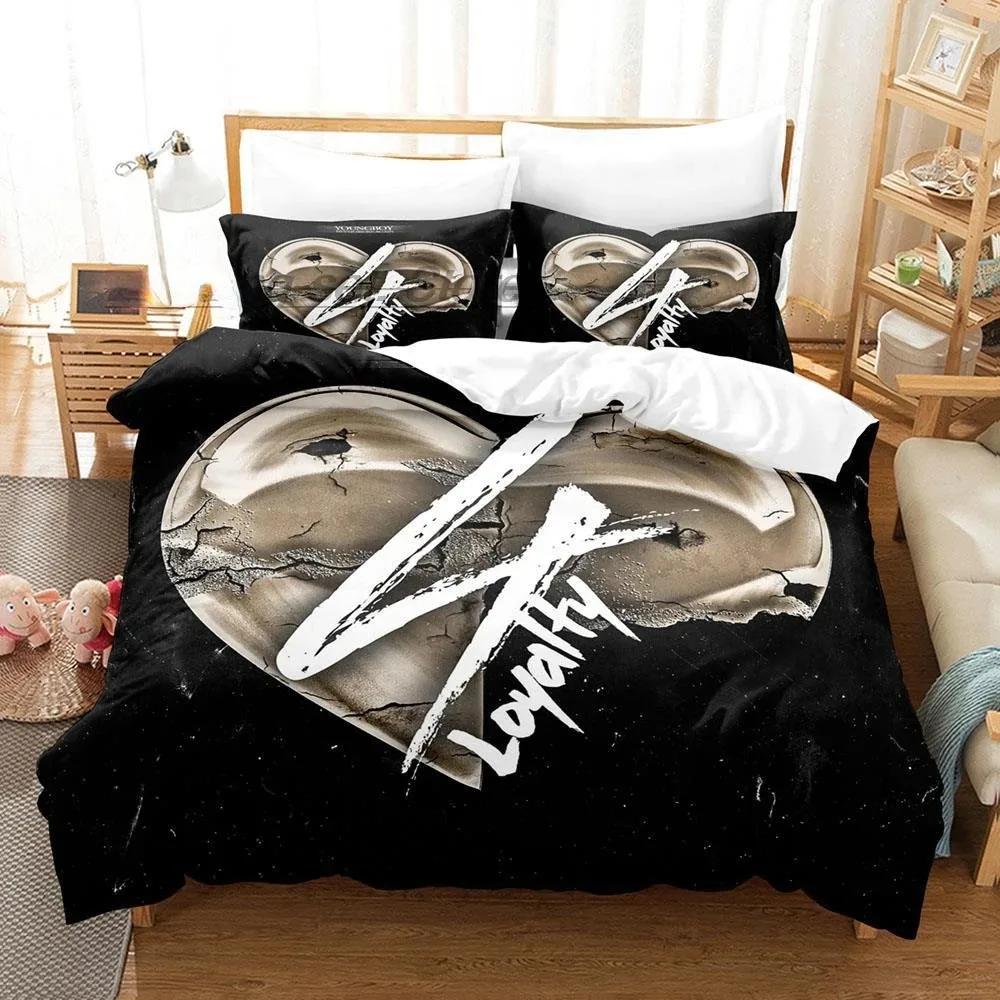 Rap YoungBoy Never Broke Again Bettwäsche-Set Einzelbett Twin Full Queen King Size Bett-Set Aldult Kind Schlafzimmer Bettbezug-Sets 3D-Druck