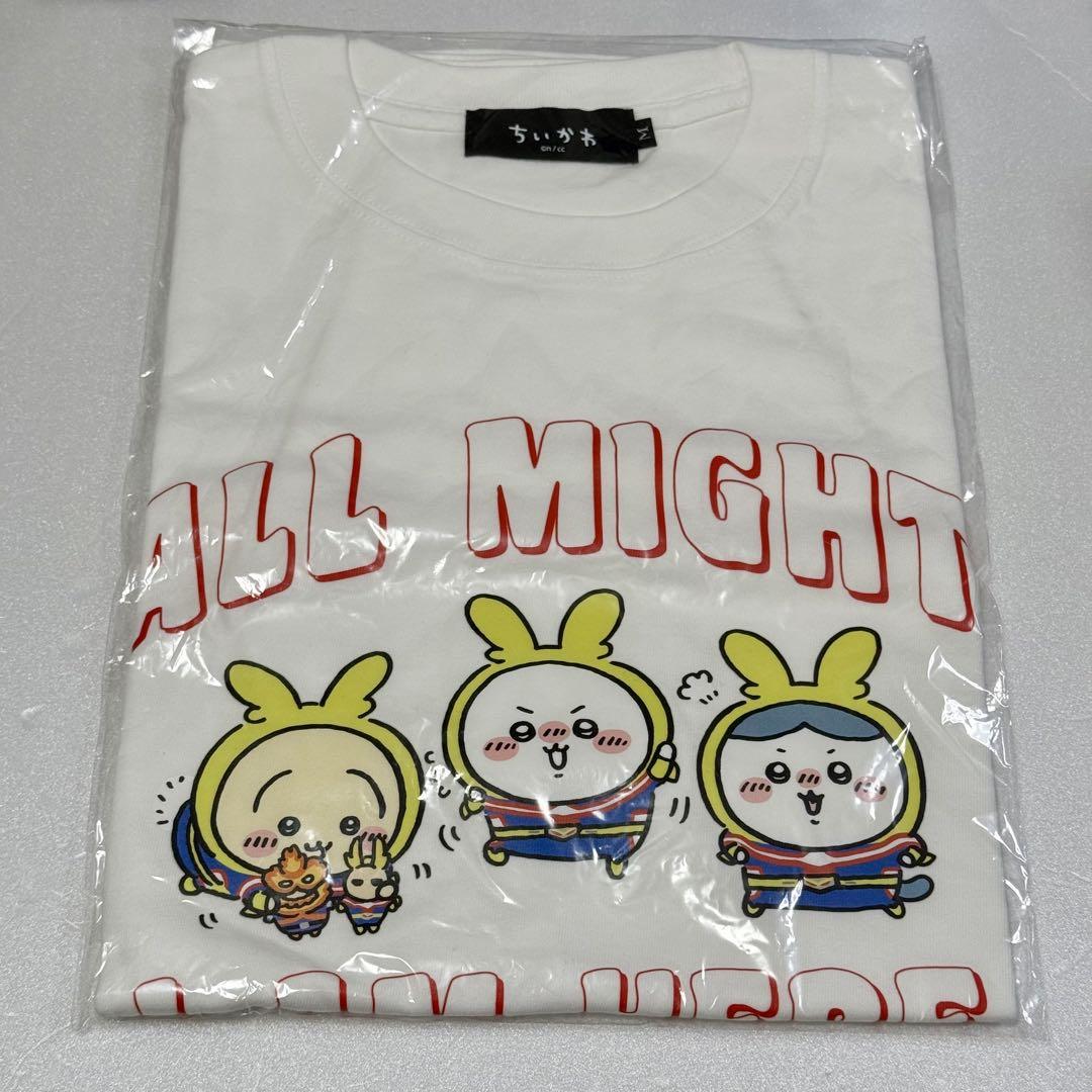 

[Б/У] Футболка My Hero Academia x Chiikawa размер M Изуку Мидория, Кацуки Бакуго, Шото Тодороки