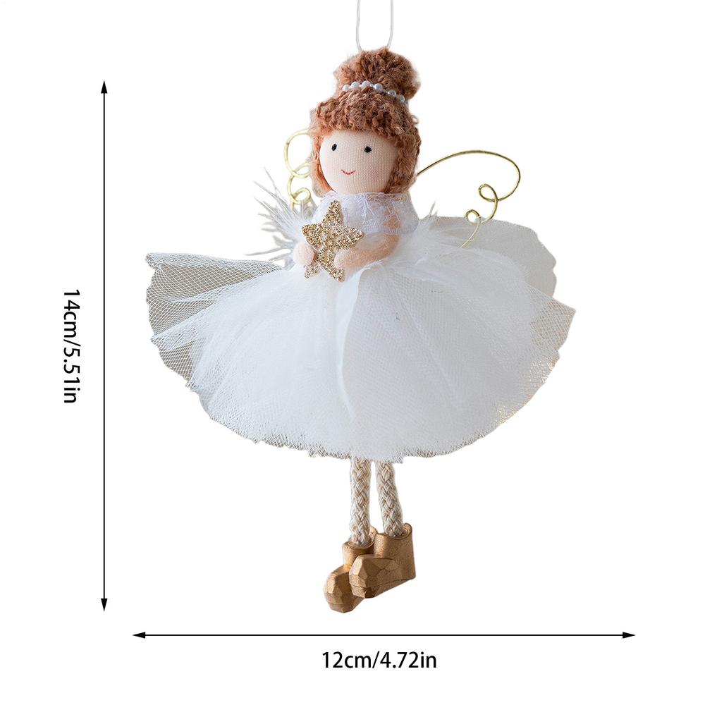 Рождественская елка Ангел Девочка Украшение Мечтательная Тюлевая Юбка Рождественские Золотокрылые Ангелы Девочки Украшения Для Гостиной Спальни Балкона