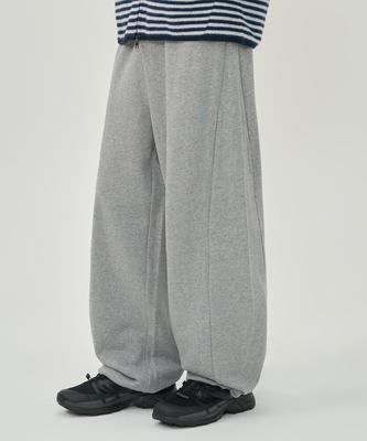 TOFFEE Incision Balloon Fit Sweatpants (Melange Grey)