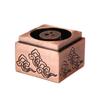 1Pcs Alloy Incense Stick Burner Sandalwood with Hollowed Out Pattern Lotus Incense Censer Square Vertical Retro Incense Box