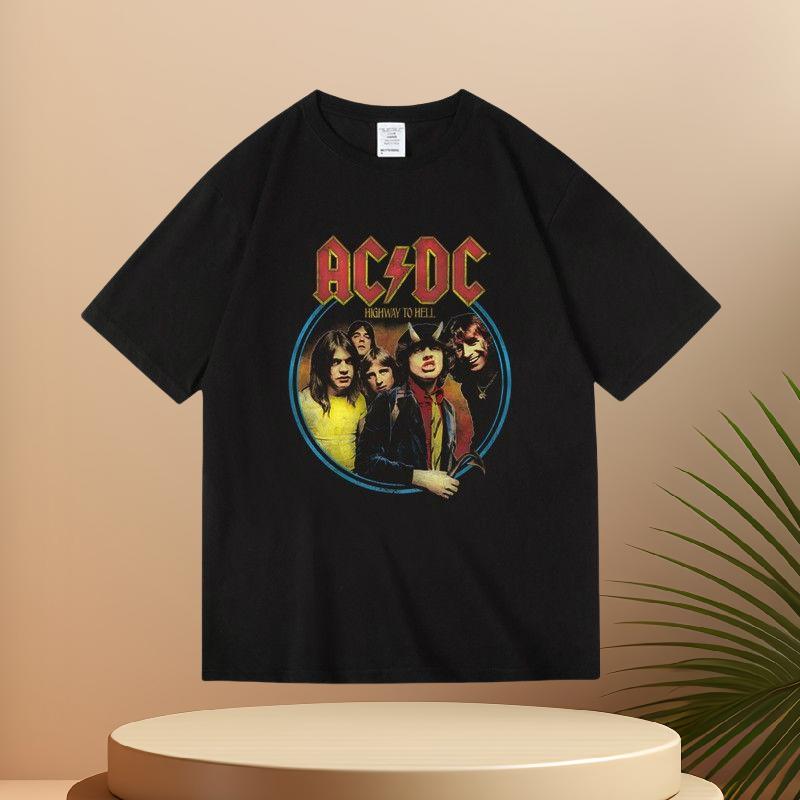 Summer New Cotton Short Sleeve Printed T-shirt for Men and Women Rock Pink Floyd Band Pink Floyd Printed T-shirt