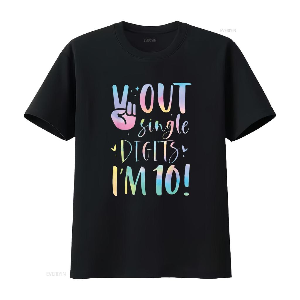 Peace Out Single Digits I m 10 Year Old 10th Birthday Girl T Shirt vintage Washed Slightly fashion Comfortable Stylish graphic