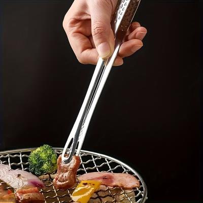 1pcs BBQ Tongs Stainless Steel BBQ Tongs Kitchen Food Tongs Tweezers Cooking Clip Tools