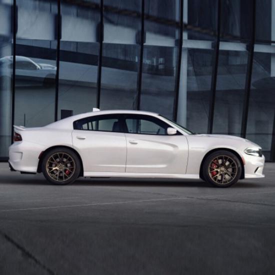 Gloss Black Horn Style Door Side Rearview Mirror Cover for Dodge Charger 2015-22