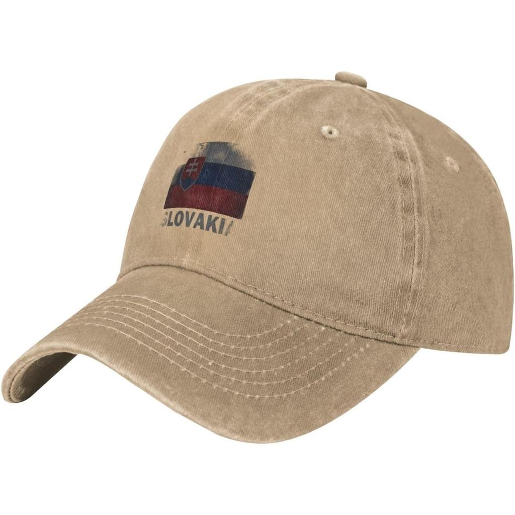 Slovakia Flag Baseball Cap Washed Cotton Adjustable Dad Hat Unisex Outdoor Sun Protection