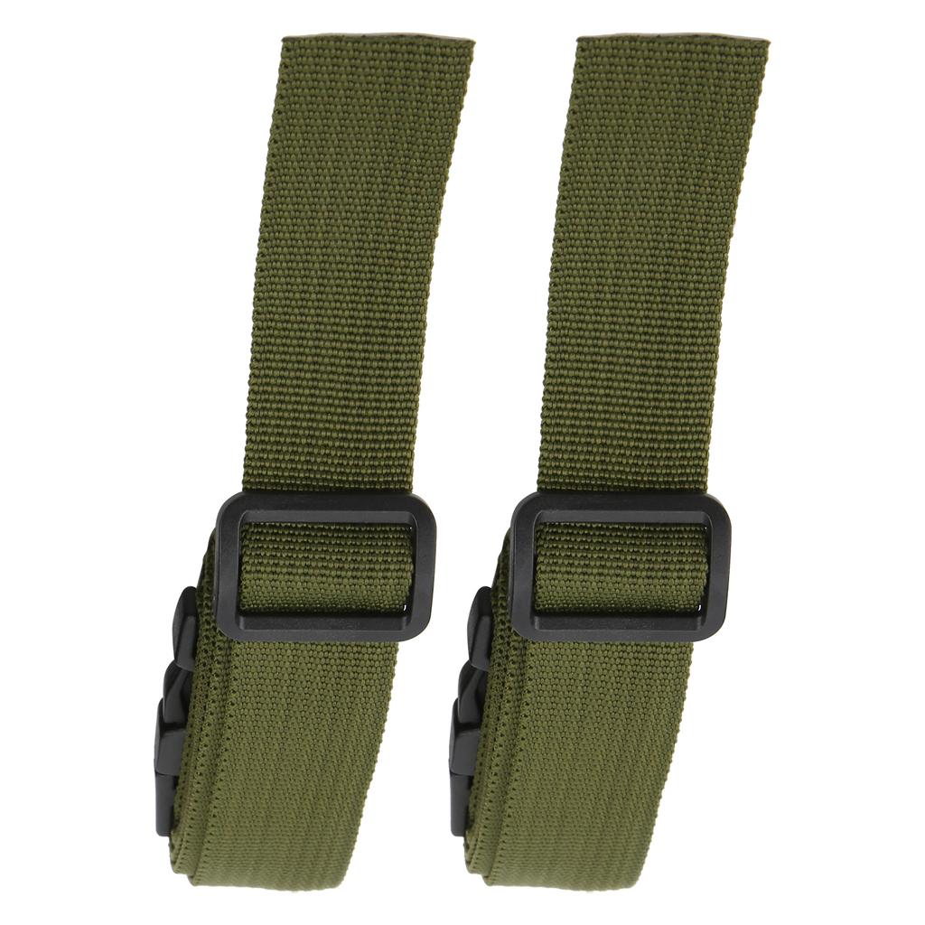 2Pcs Adjustable Straps 150x2.5cm Travel Luggage Fixing Strapping Belts with BucklesGreen