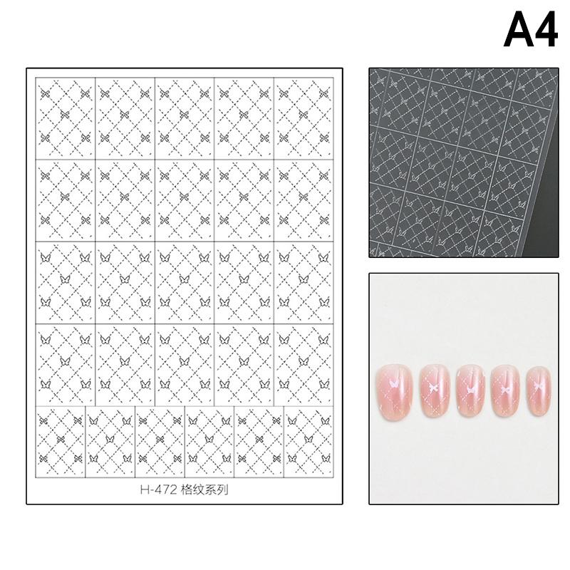 Francuskie Paski Romb Ozdobne Naklejki Szablon Stempel Manicure Naklejki Urok do Paznokci Dekoracja DIY