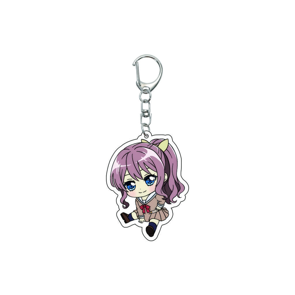 55MM Anime banG Dream Keychain Toyama Kasumi/Saya Yamabuki/Hanazono Tae Key Chain Acrylic Model Plate Christmas Gifts