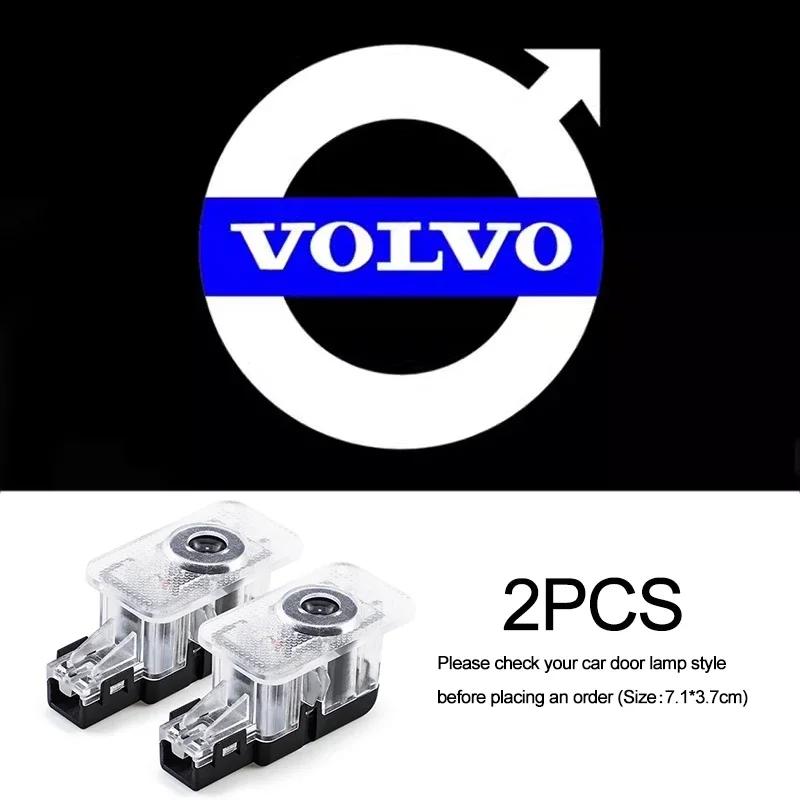 2Pcs HD Car Led Door Projector Lamp Welcome Light For Volvo Rdesign V40 V60 S60 S90 XC60 S40 XC40 XC90 Car Accessories