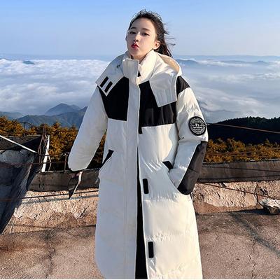 Autumn and Winter Down Cotton Jacket for Women, Knee Length Loose Oversized Cotton Jacket, Casual Jacket, Fashionable Women's Outerwear