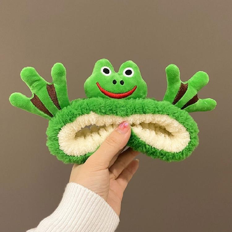 Cosplay Party Cute Green Frog Headband Woman Girls Makeup Washing Face Headwear