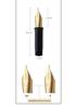 German SCHMIDT Bock Gold-Plated Silver Nib Fountain Pen Set FH241/FH452
