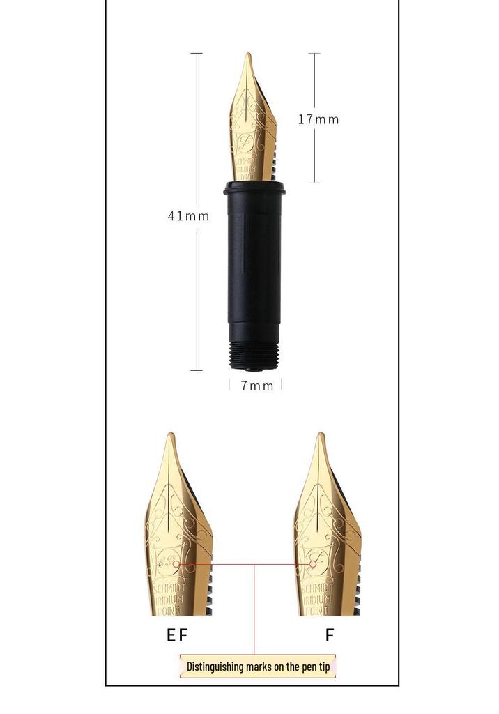 German SCHMIDT Bock Gold-Plated Silver Nib Fountain Pen Set FH241/FH452
