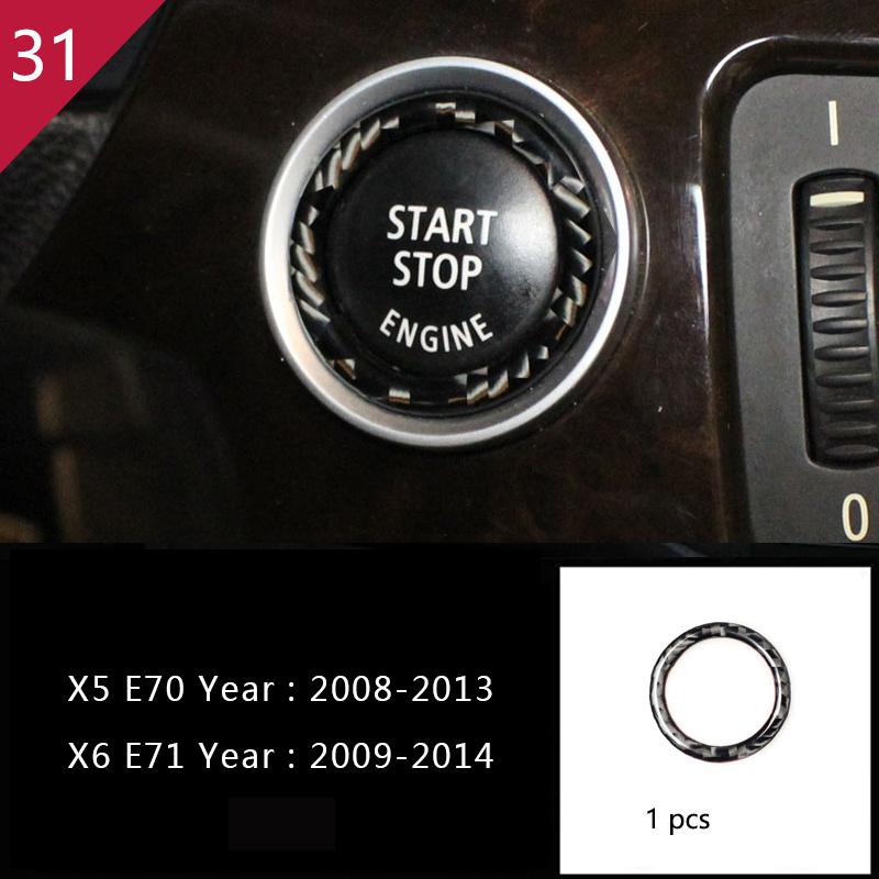 Carbon Fiber For q5 E70 E71 X5 X6 Interior Gearshift Air Conditioning AC CD Panel Reading Light Cover Trim Sticker Accessories q5
