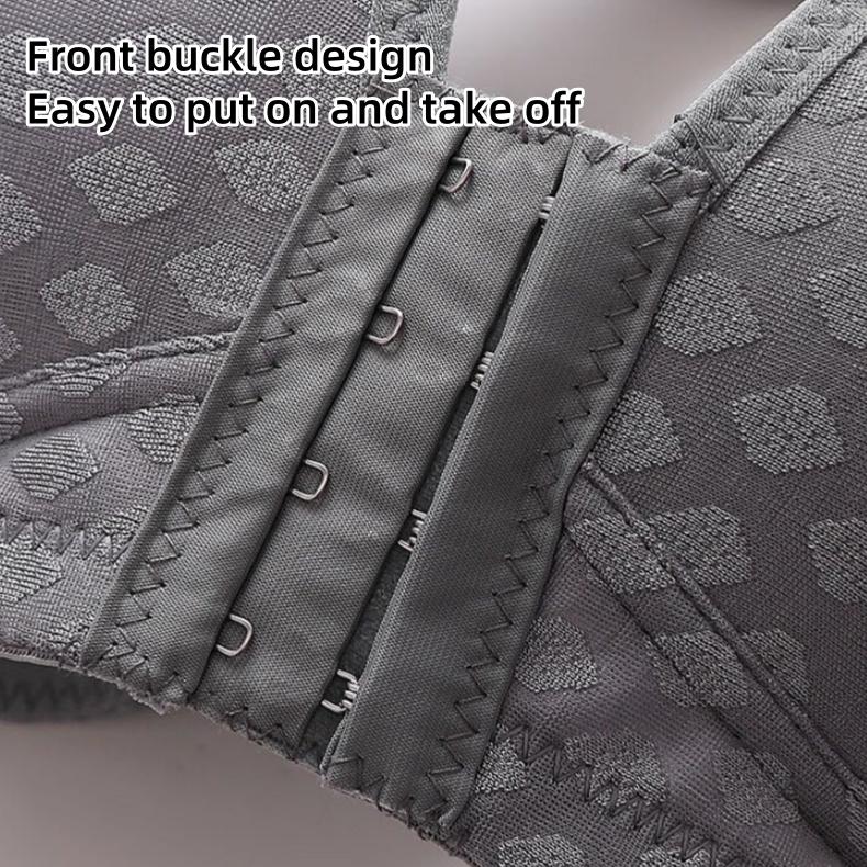 Women's Front Buckle Bra Without Steel Ring Thin Underwear Push Up Bra A/B Cup