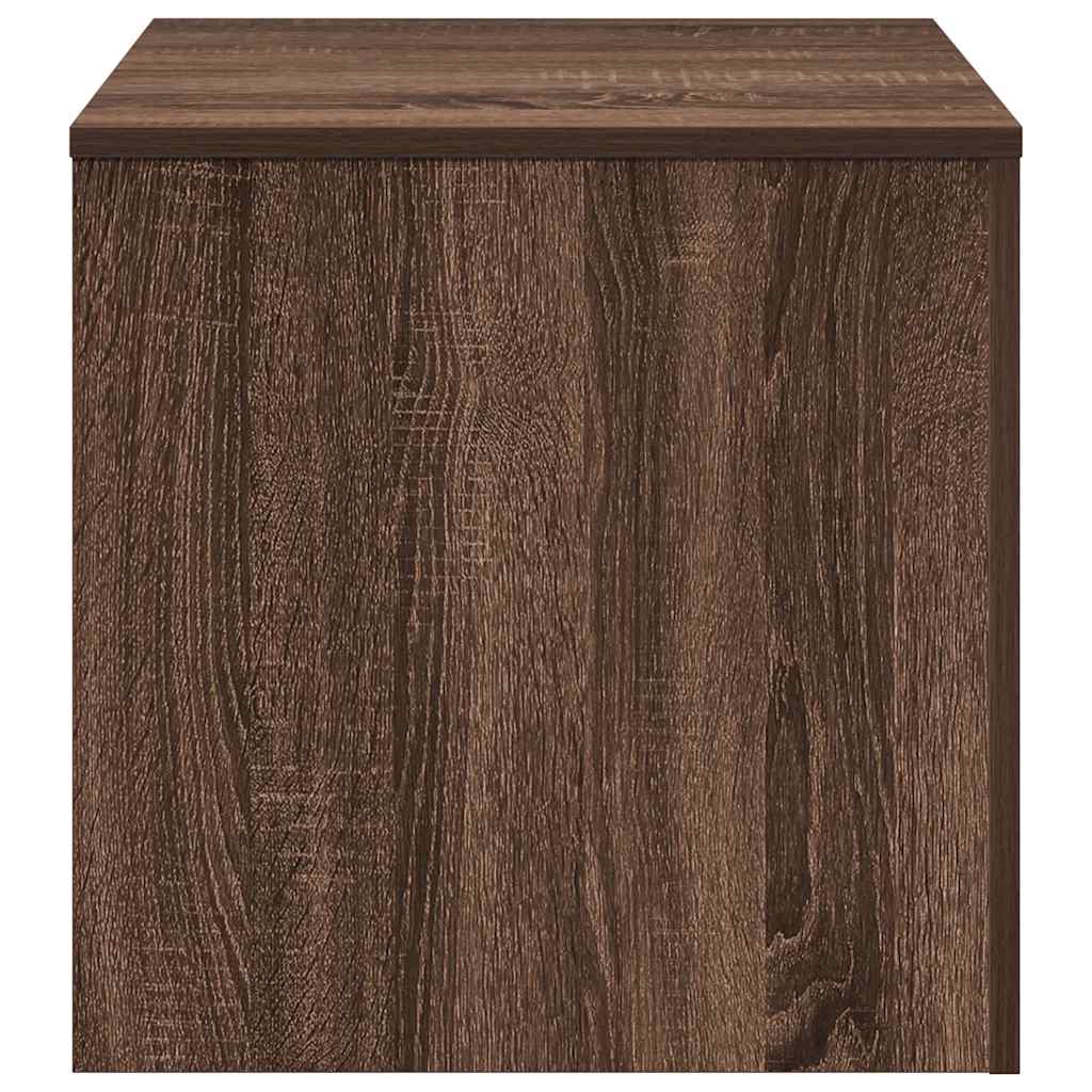 Side Tables Set of 3 Brown Oak Effect Particleboard