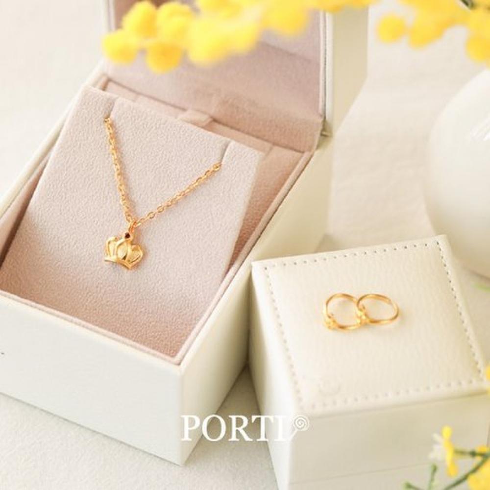 Porti 24k Birthstone Royal Crown Necklace 1.875g
