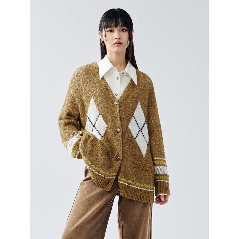 

Peacebird Women s V-Neck Knitted Cardigan S